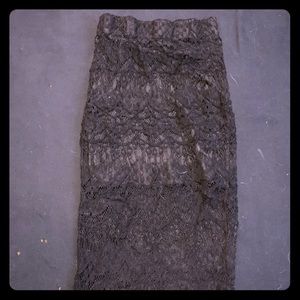 Lace mini skirt